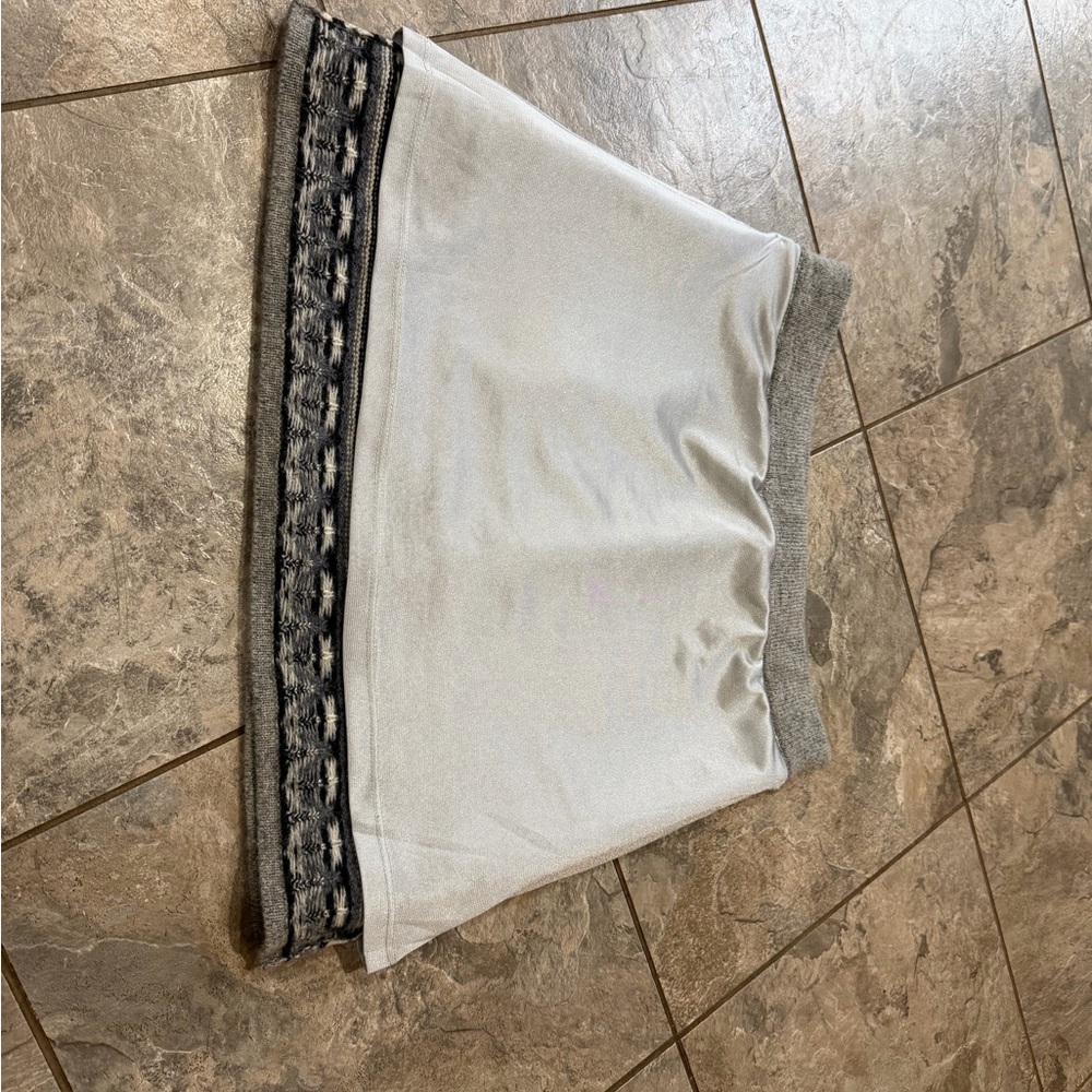 Grey Patterned Mini Skirt - Picture 6 of 9